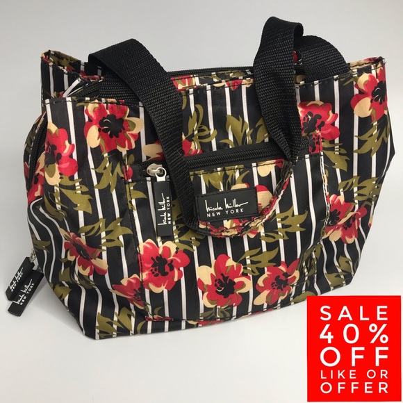 Nicole Miller Handbags - Nicole Miller New York Insulated Floral Lunch Tote